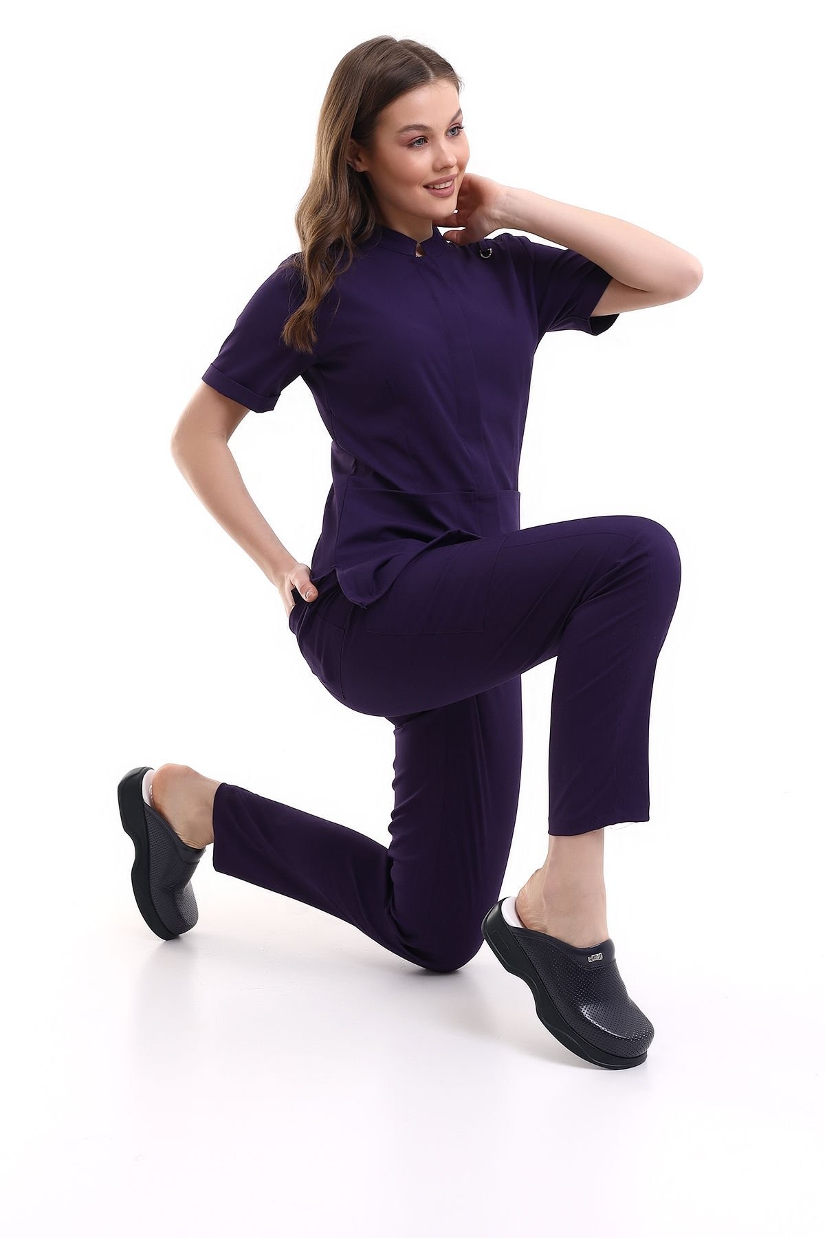 ÇITÇITLI KADIN LİKRALI SCRUBS TAKIMI