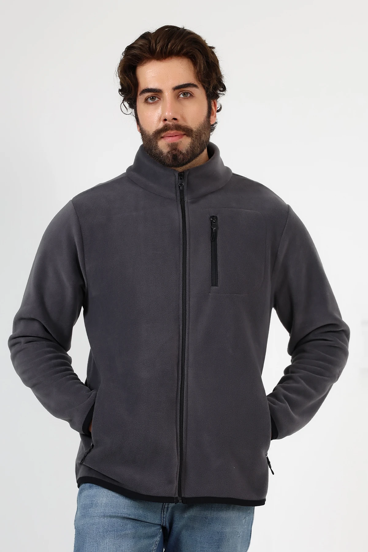 Antrasit Erkek Polar Hırka