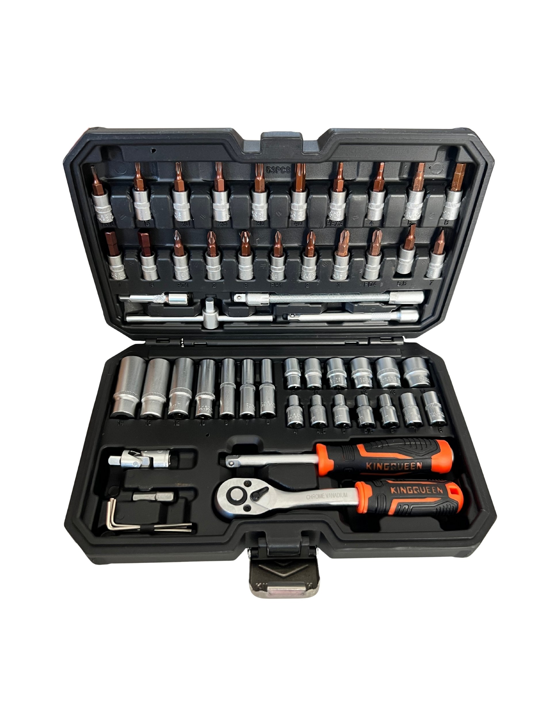 KingQueen 53 Parça 1/4" Lokma Takımı