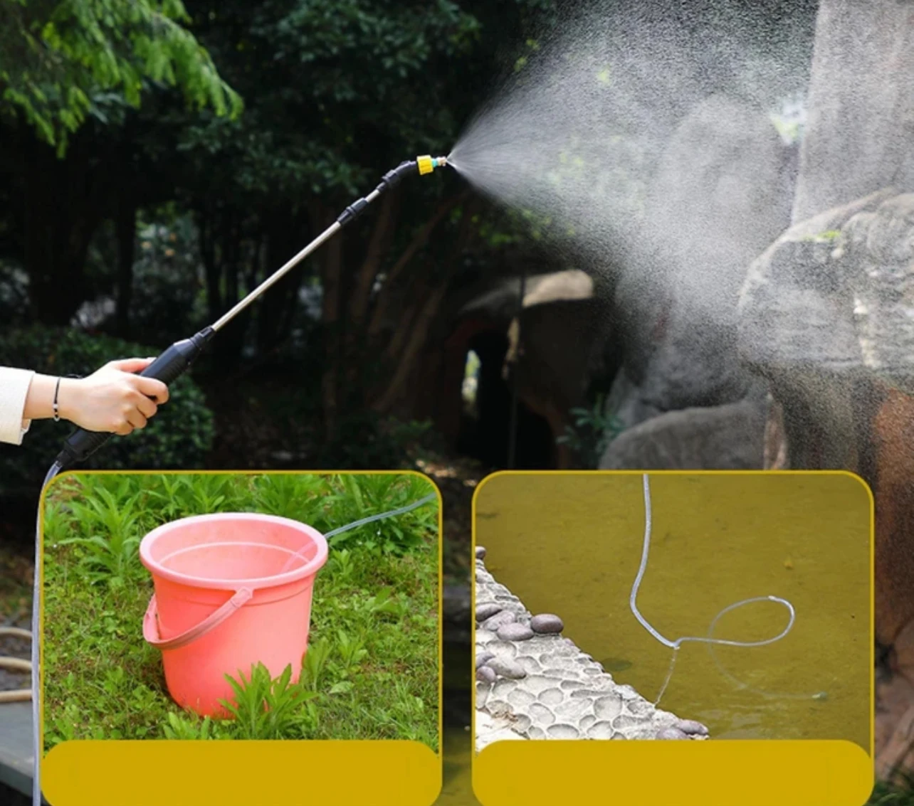 Bahçecilik El Tipi Bahçe Püskürtücü Tabanca Sulama Sprey Şişesi Eki