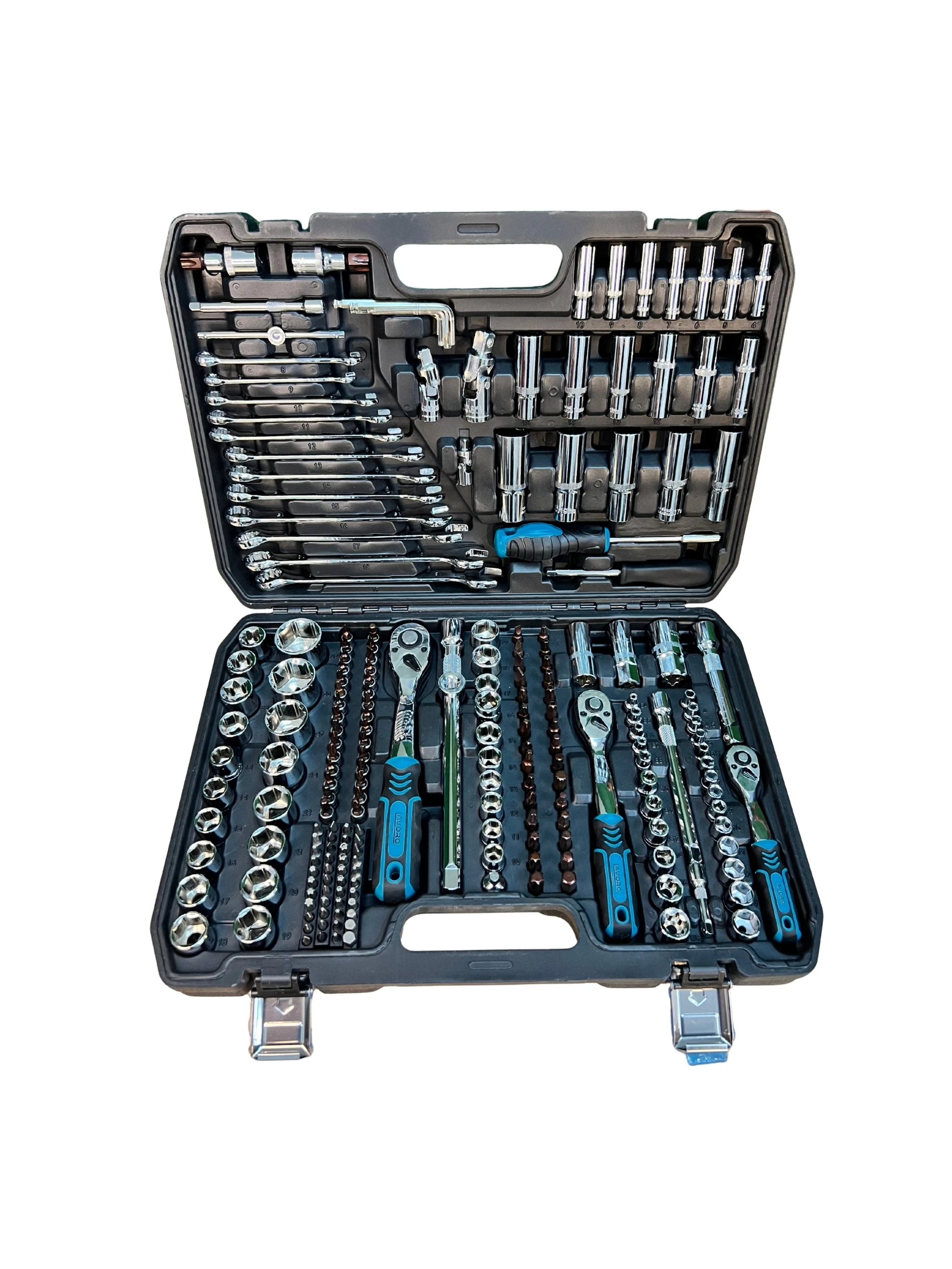 LAVORO 216 Parça 72 Dişli Eğik Cırcır Kolu Profesyonel Lokma Takım Çantası 