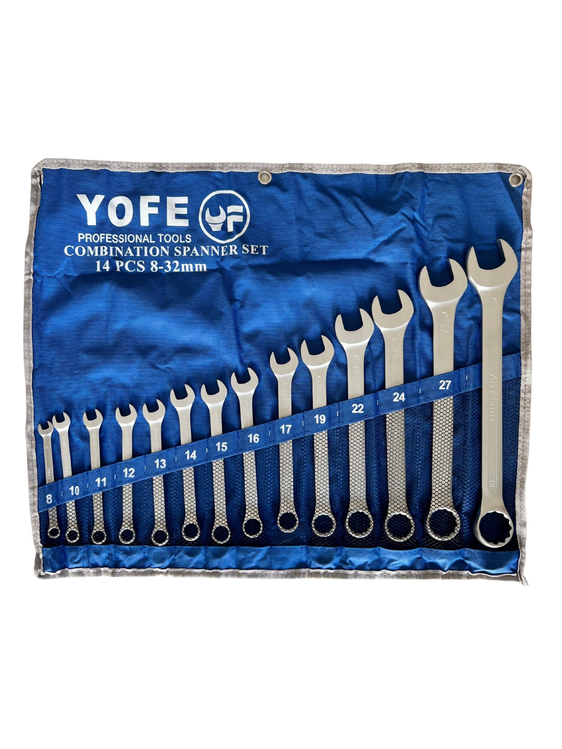 YOFE 14 Parça Kombine Anahtar Seti (8-32mm)