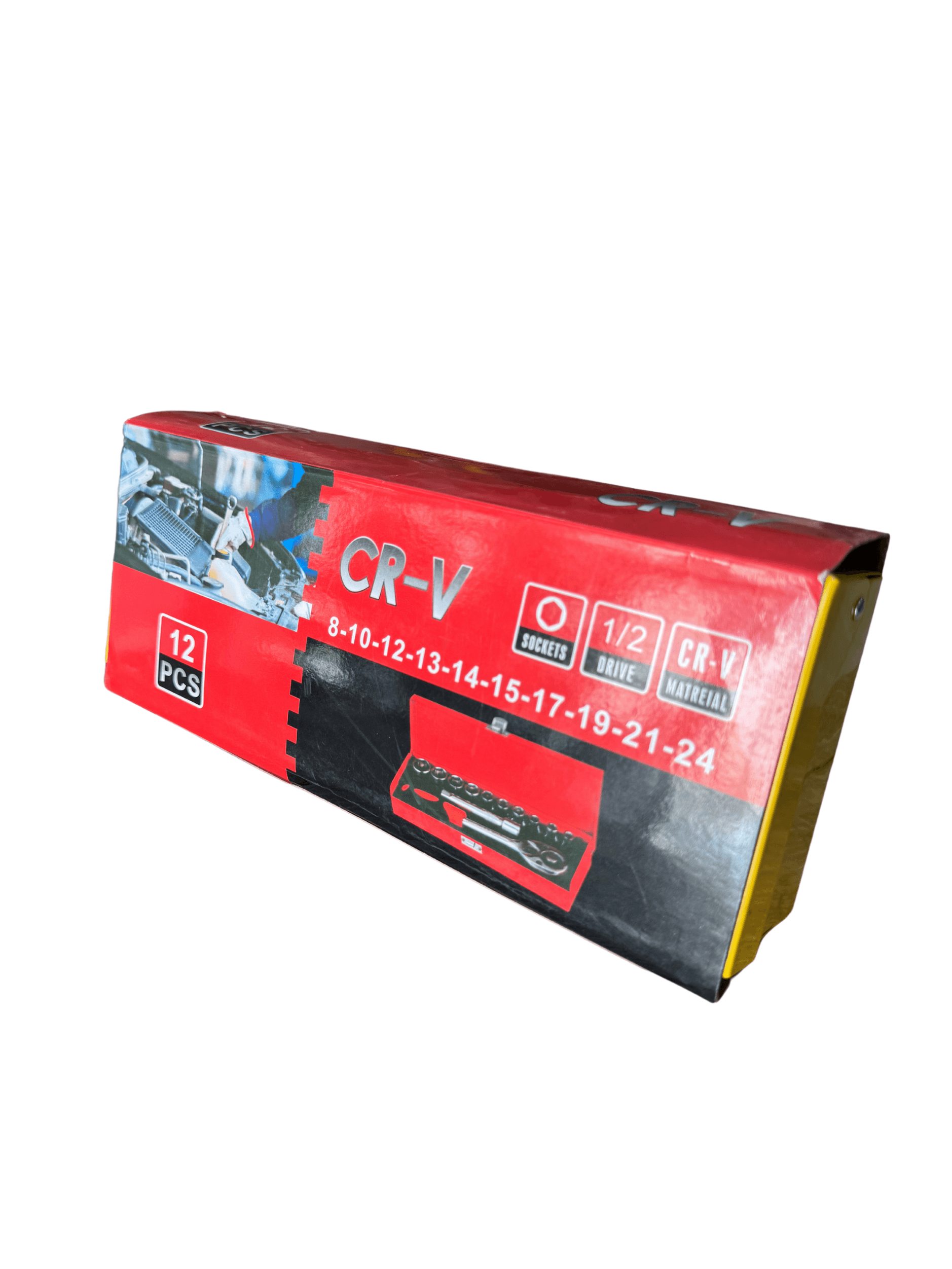 12 Parça Profesyonel Lokma Takımı - CR-V Malzeme, 1/2" 