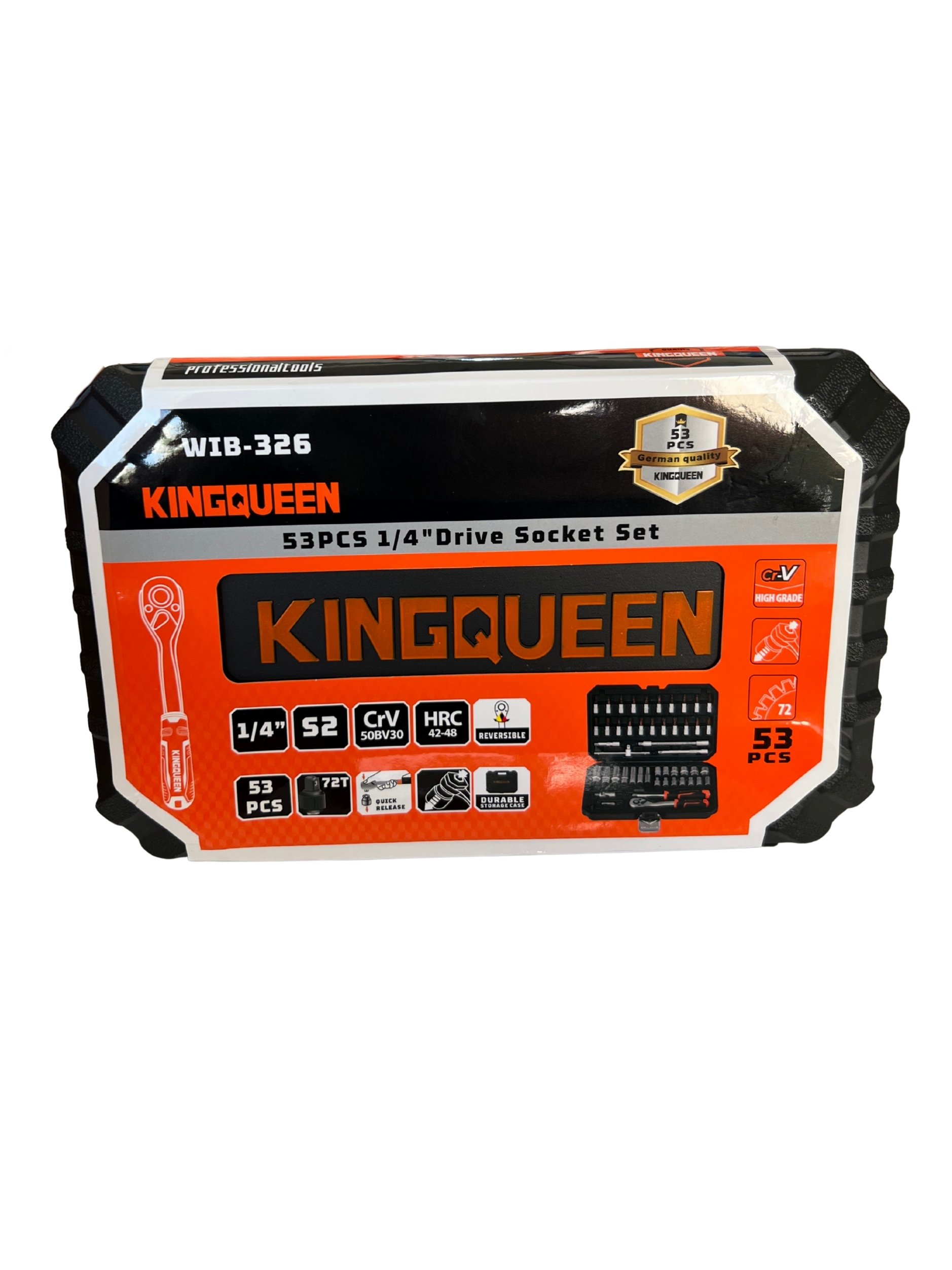 KingQueen 53 Parça 1/4" Lokma Takımı