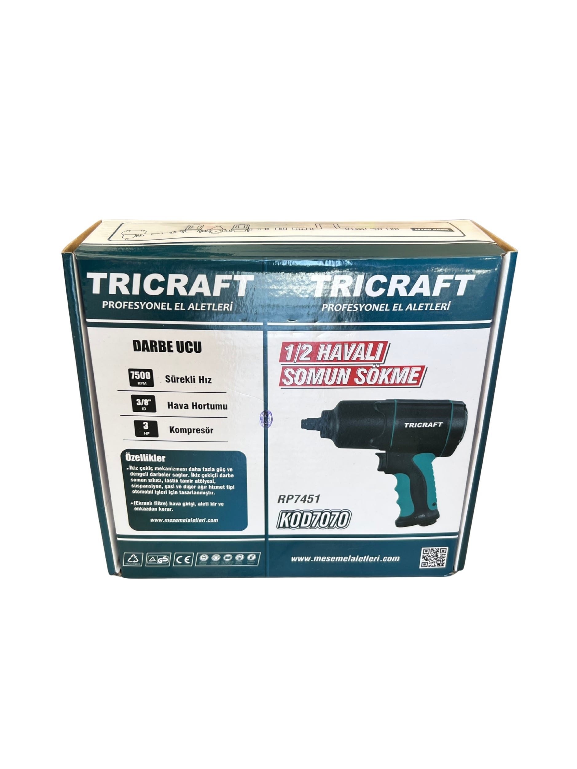 Tricraft RP7451 1/2" Havalı Somun Sökme Makinesi 