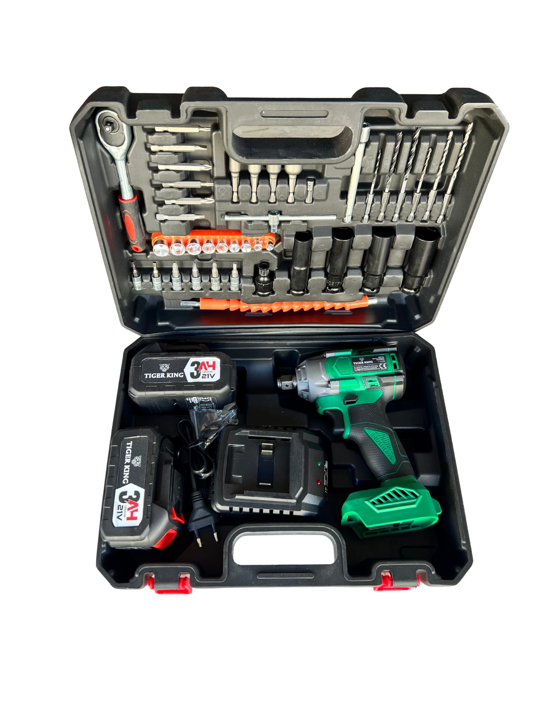 TIGER KING 21V Kömürsüz Şarjlı Somun Sökme / Darbeli Anahtar Seti