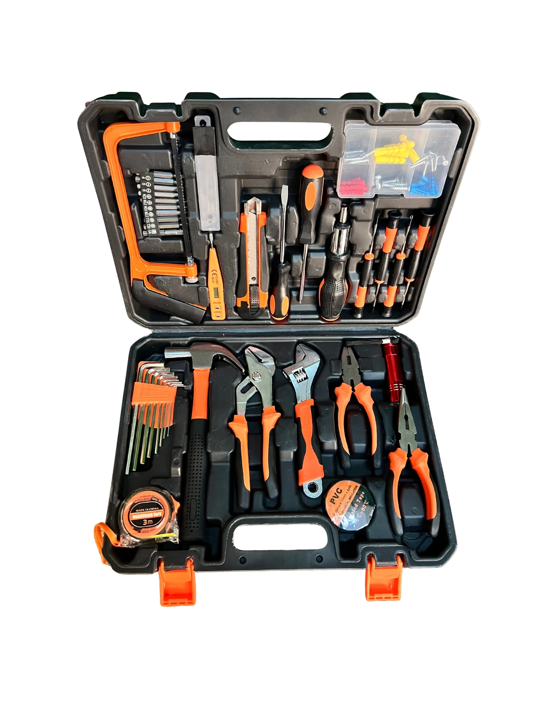 Kırmızı 108 Parça Ev Tamir ve Bakım Alet Takım Çantası