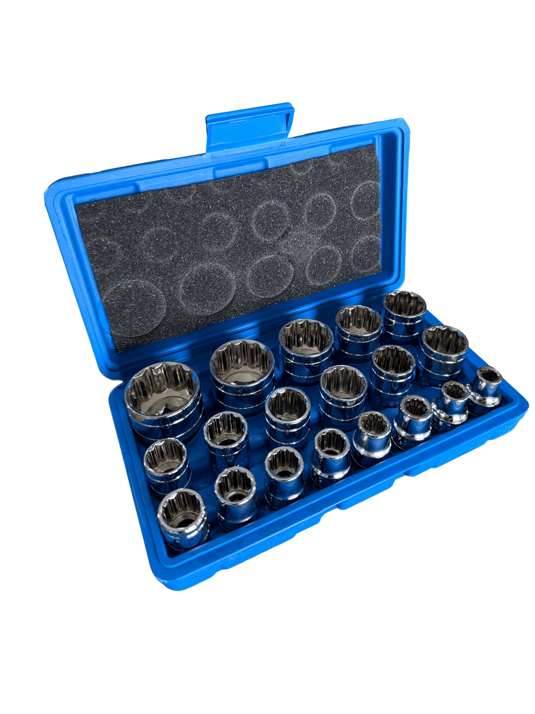 19 Parça Profesyonel Çok Dişli (Spline) Lokma Takımı - 1/2" CR-V Çelik