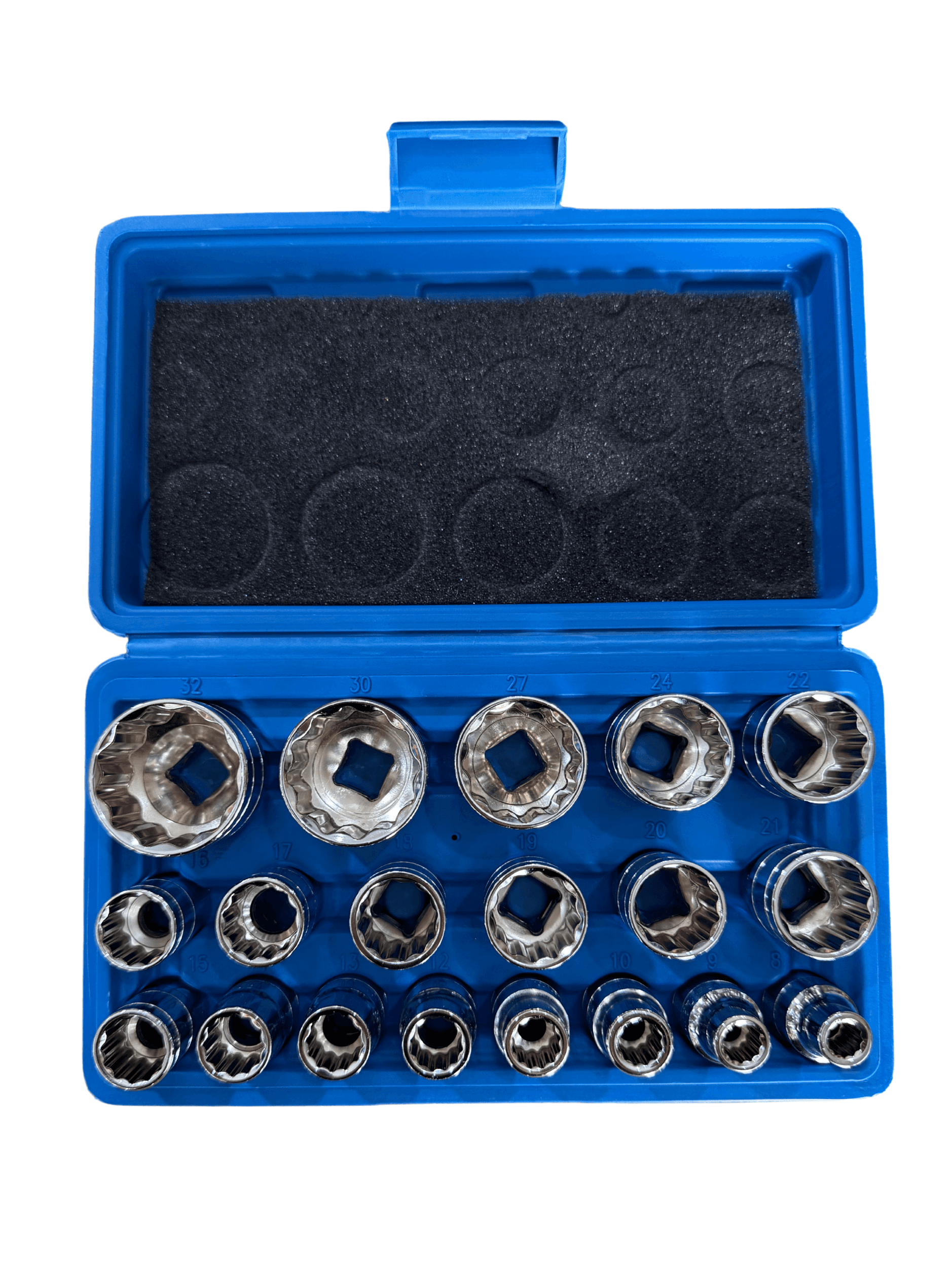 19 Parça Çok Dişli (Spline) Lokma Takımı - 1/2" CR-V Çelik