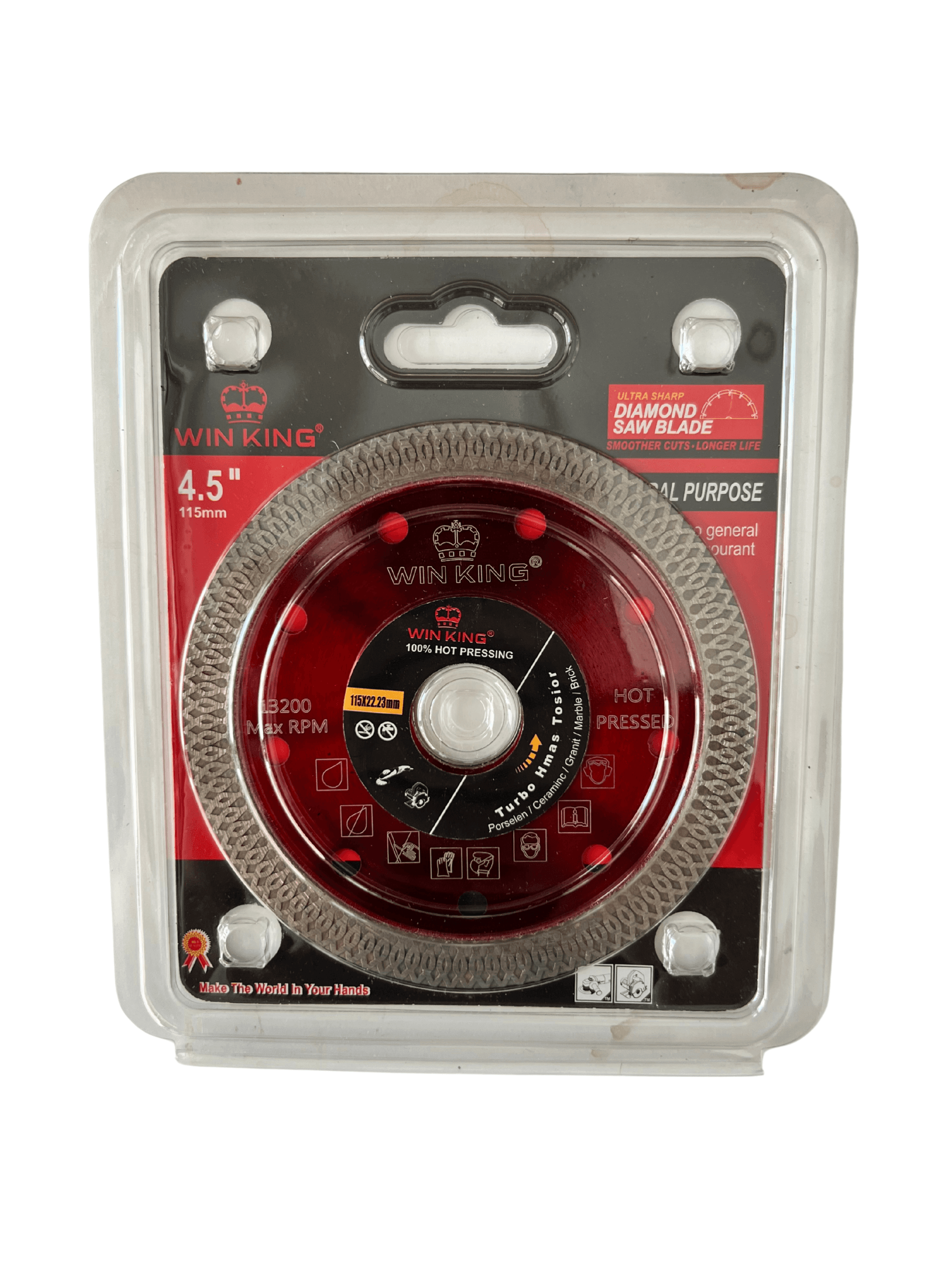 Win King 115 mm Elmas Testere Diski: Çok Yönlü ve Yüksek Performanslı Kesim Çözümü