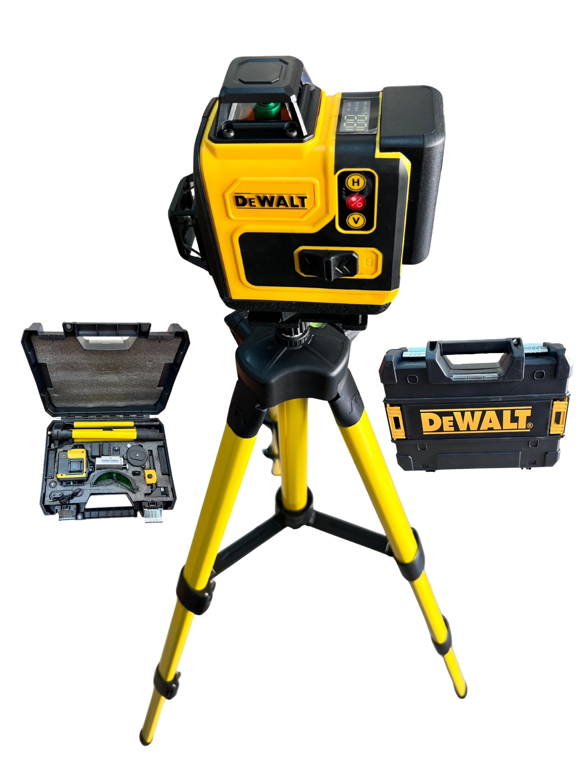 Dewalt 16 Çizgili 360° Yeşil Lazer Nivelatör Seti (Kumandalı)