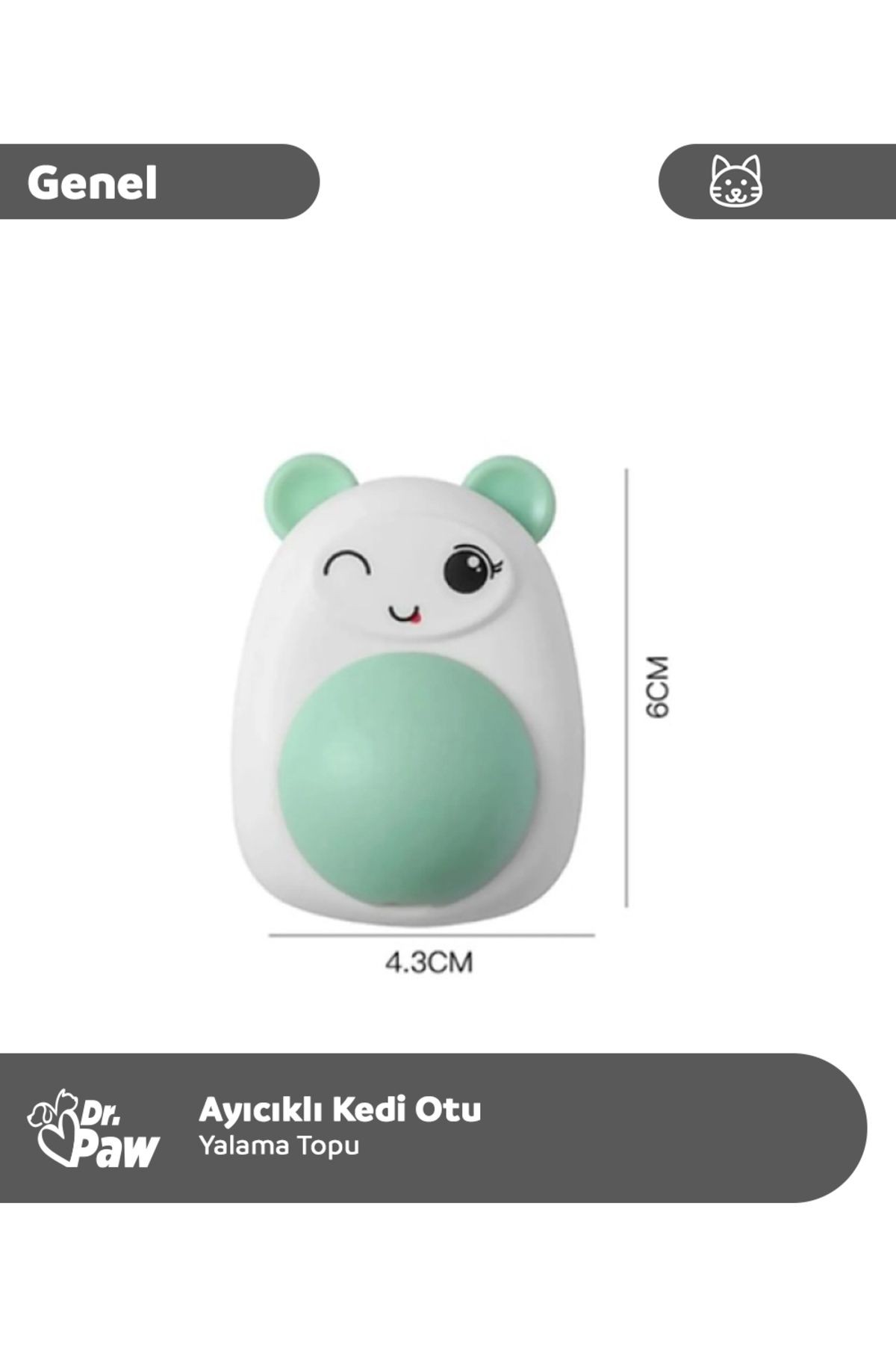 Ayıcıklı Kedi Otu Yalama Topu – Kediniz İçin Eğlenceli ve Ödüllendirici!