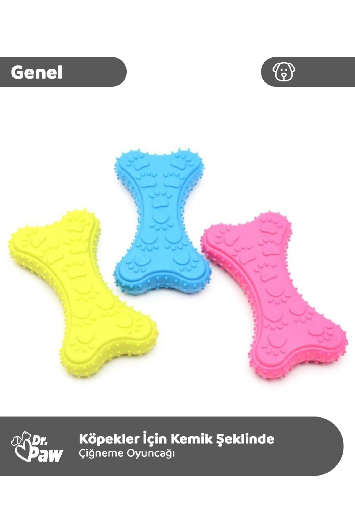 Köpekler İçin Kemik Şeklinde Çiğneme Oyuncağı – Dayanıklı ve Eğlenceli!