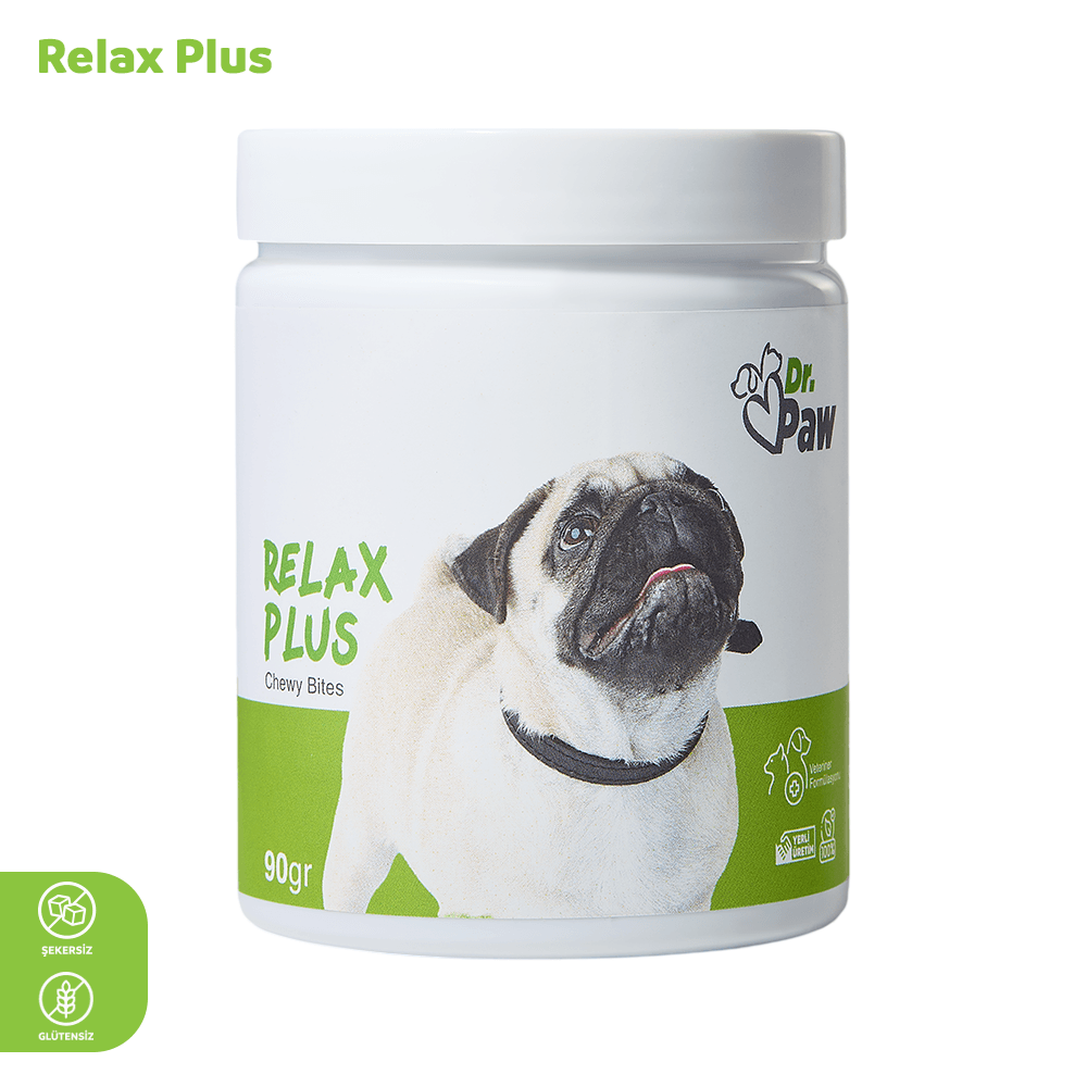 Relax Plus: Köpekler İçin Glutensiz ve Şeker İlavesiz Stres Azaltıcı Çiğnenebilir Tablet (Küçük Irk)