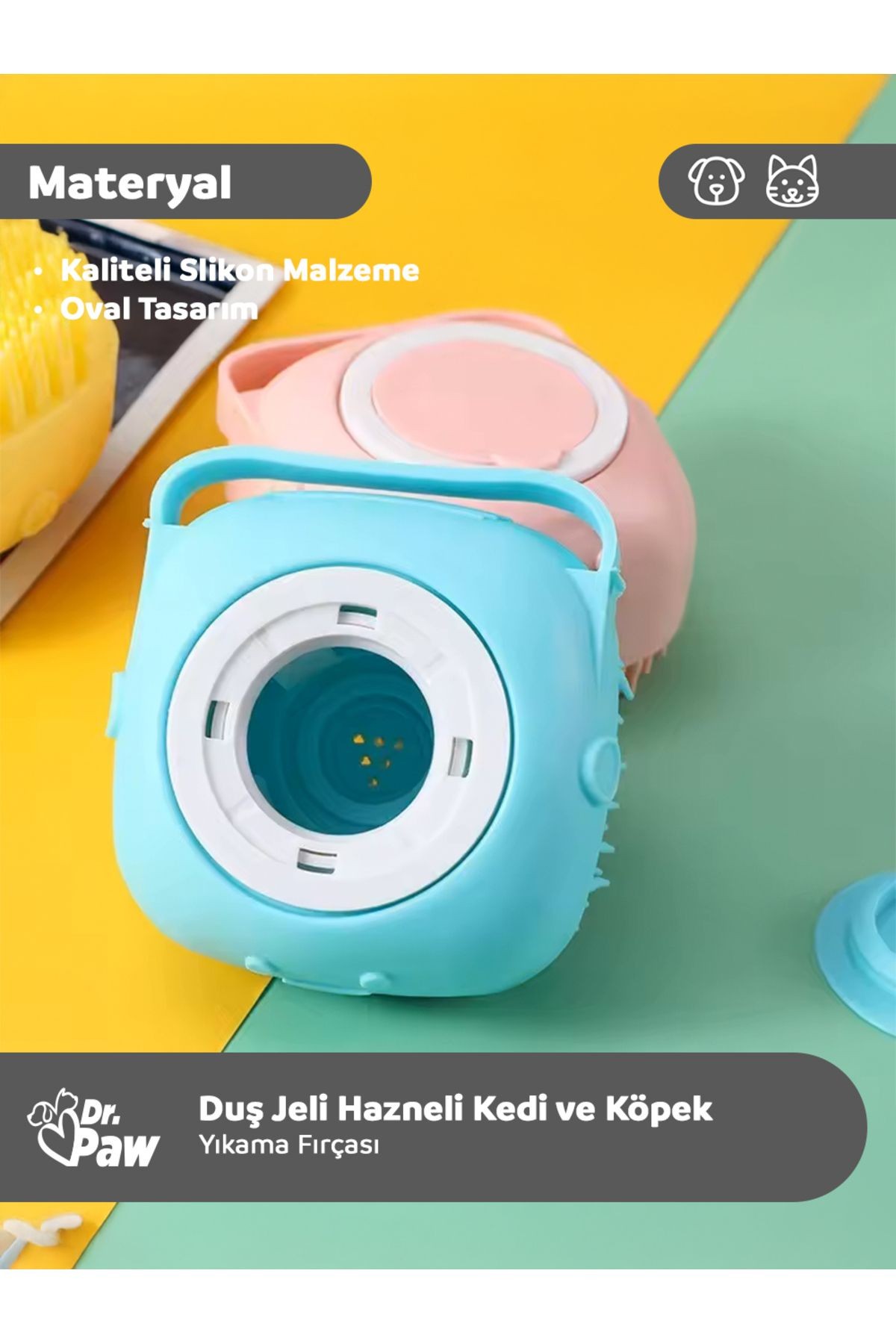 Duş Jeli Hazneli Banyo ve Masaj Fırçası