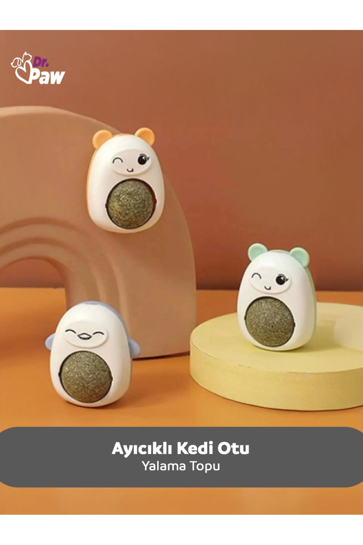 Ayıcıklı Kedi Otu Yalama Topu – Kediniz İçin Eğlenceli ve Ödüllendirici!