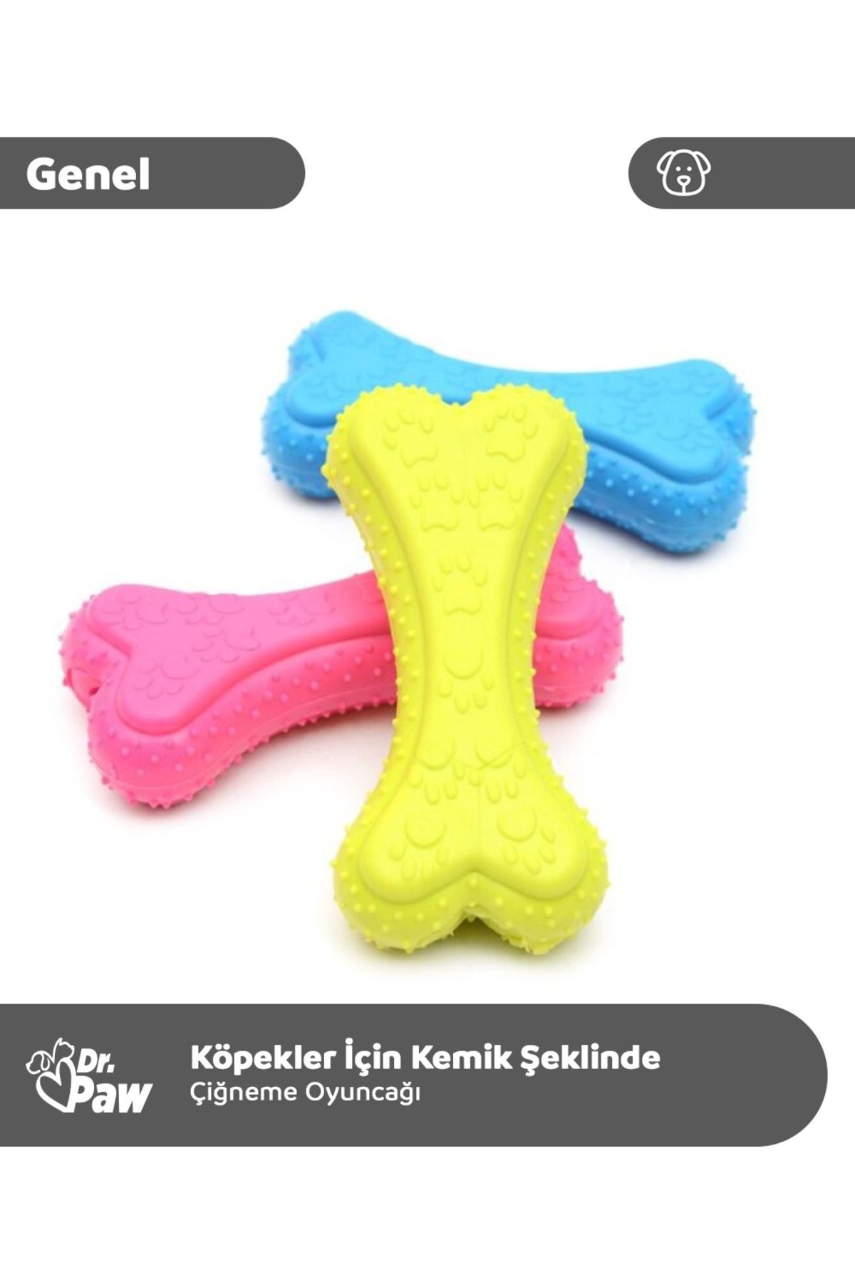Köpekler İçin Kemik Şeklinde Çiğneme Oyuncağı – Dayanıklı ve Eğlenceli!