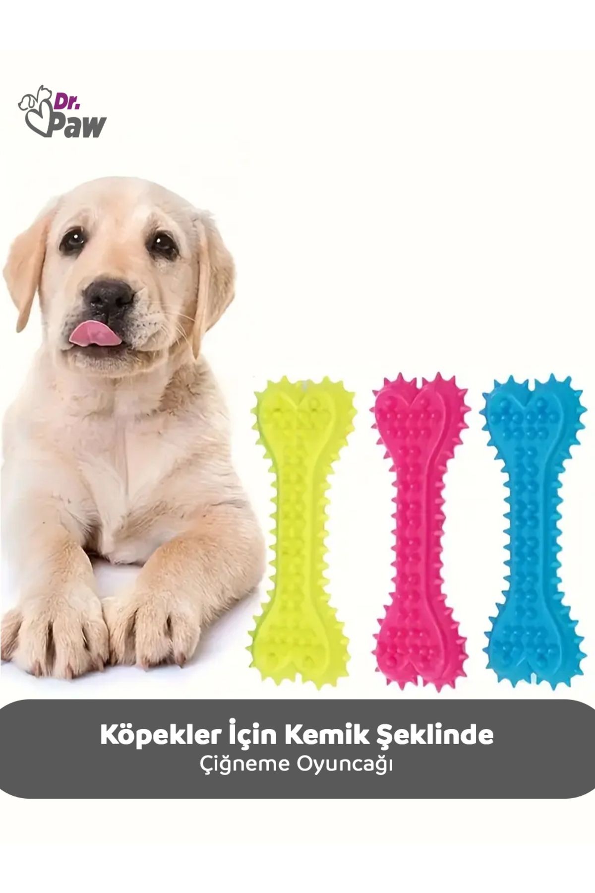 Köpekler İçin Kemik Şeklinde Çiğneme Oyuncağı – Dayanıklı ve Eğlenceli!