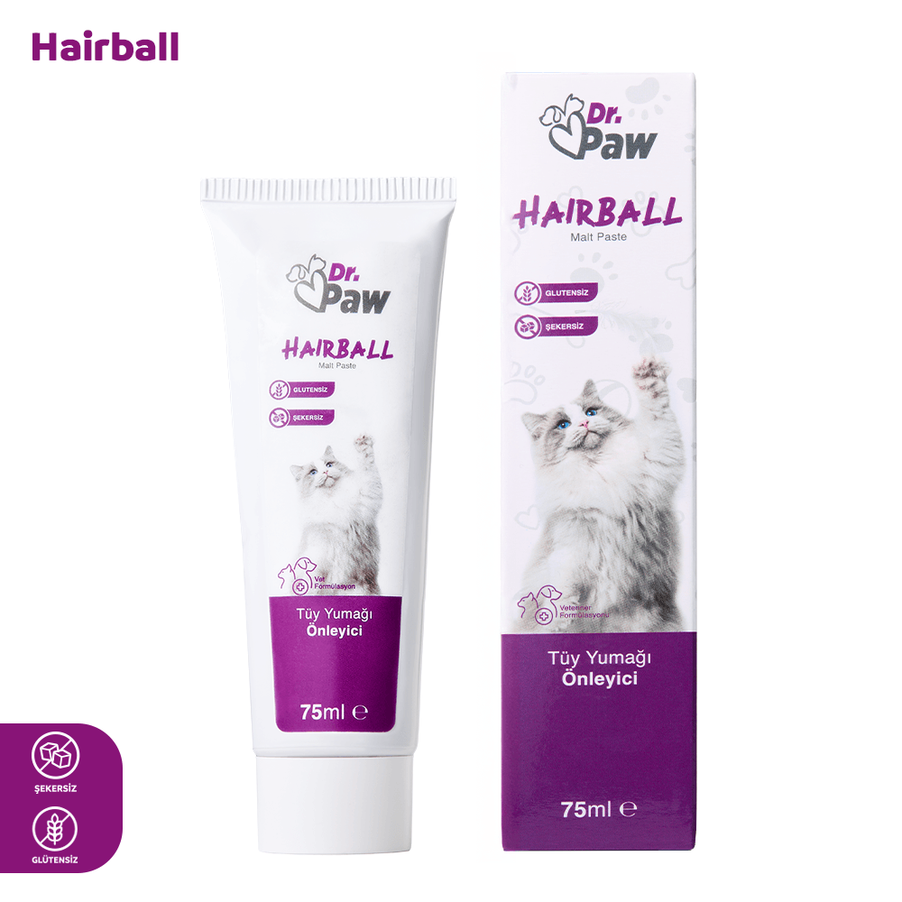 Hairball Malt Paste: Kediler İçin Glutensiz ve Şeker İlavesiz Tüy Yumağı Engelleyici (100 gr)