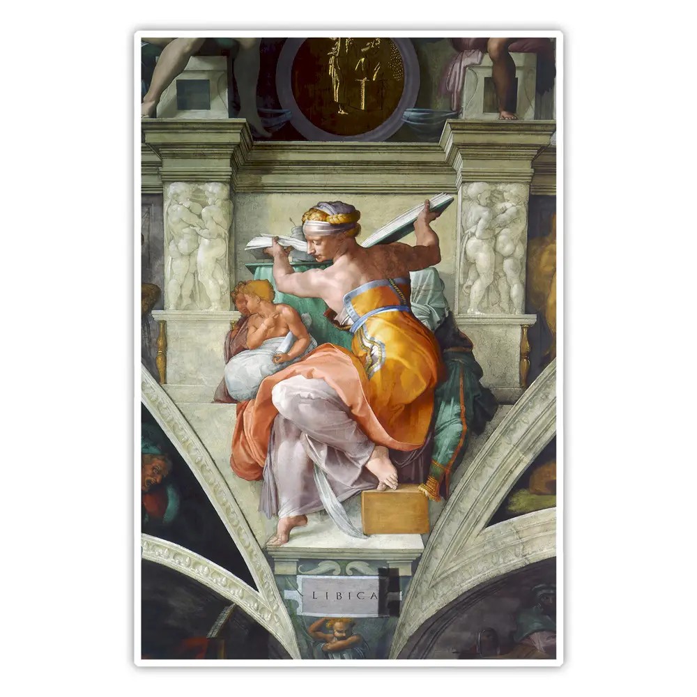 Libyalı Kahin Kadın - Michelangelo Buonarroti Poster