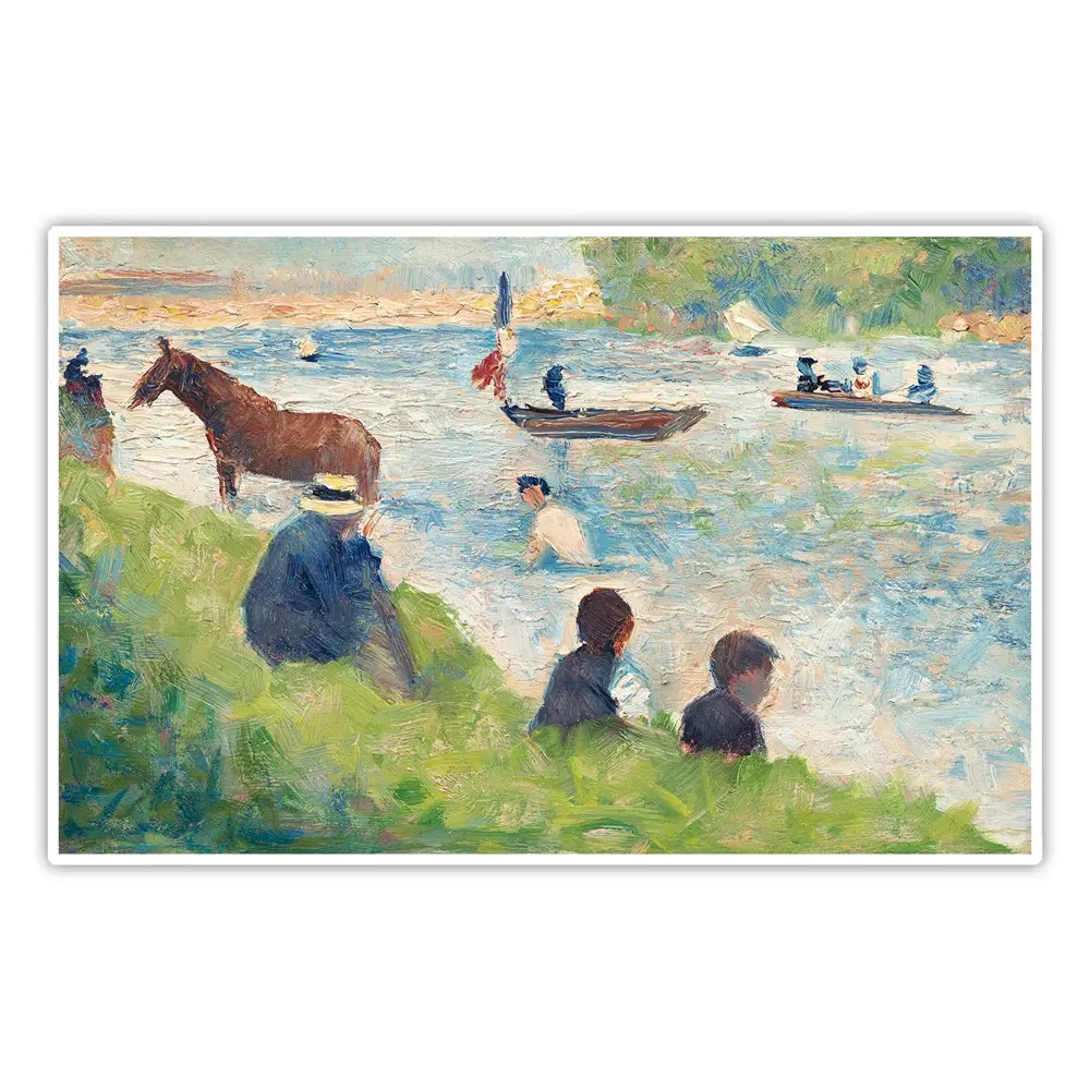At ve Tekneler - Georges Seurat Poster