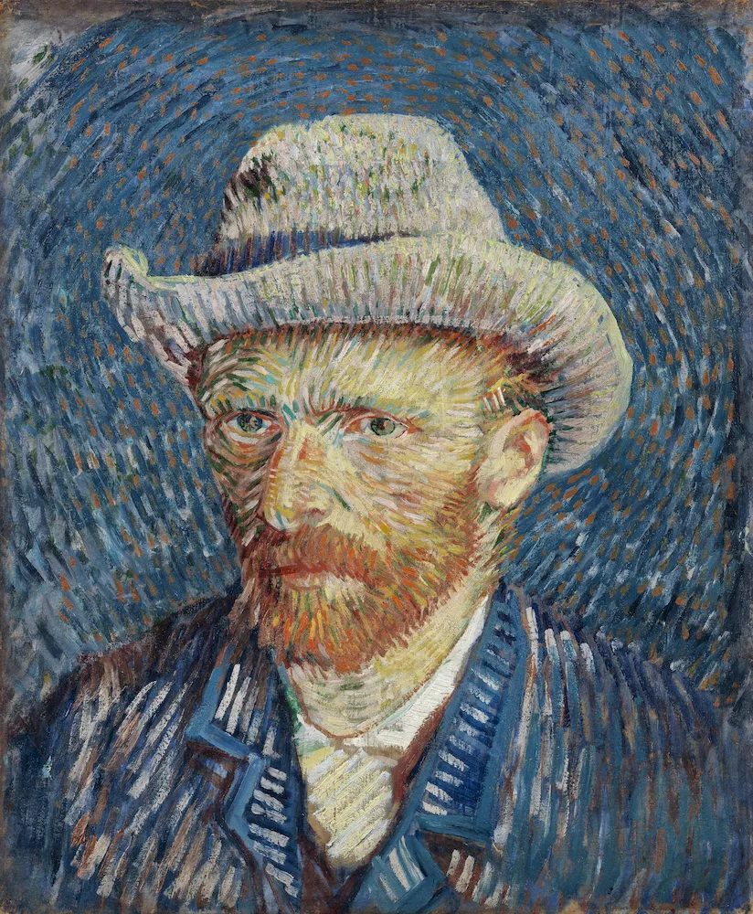 Gri Keçe Şapkalı Otoportre - Vincent Van Gogh Poster