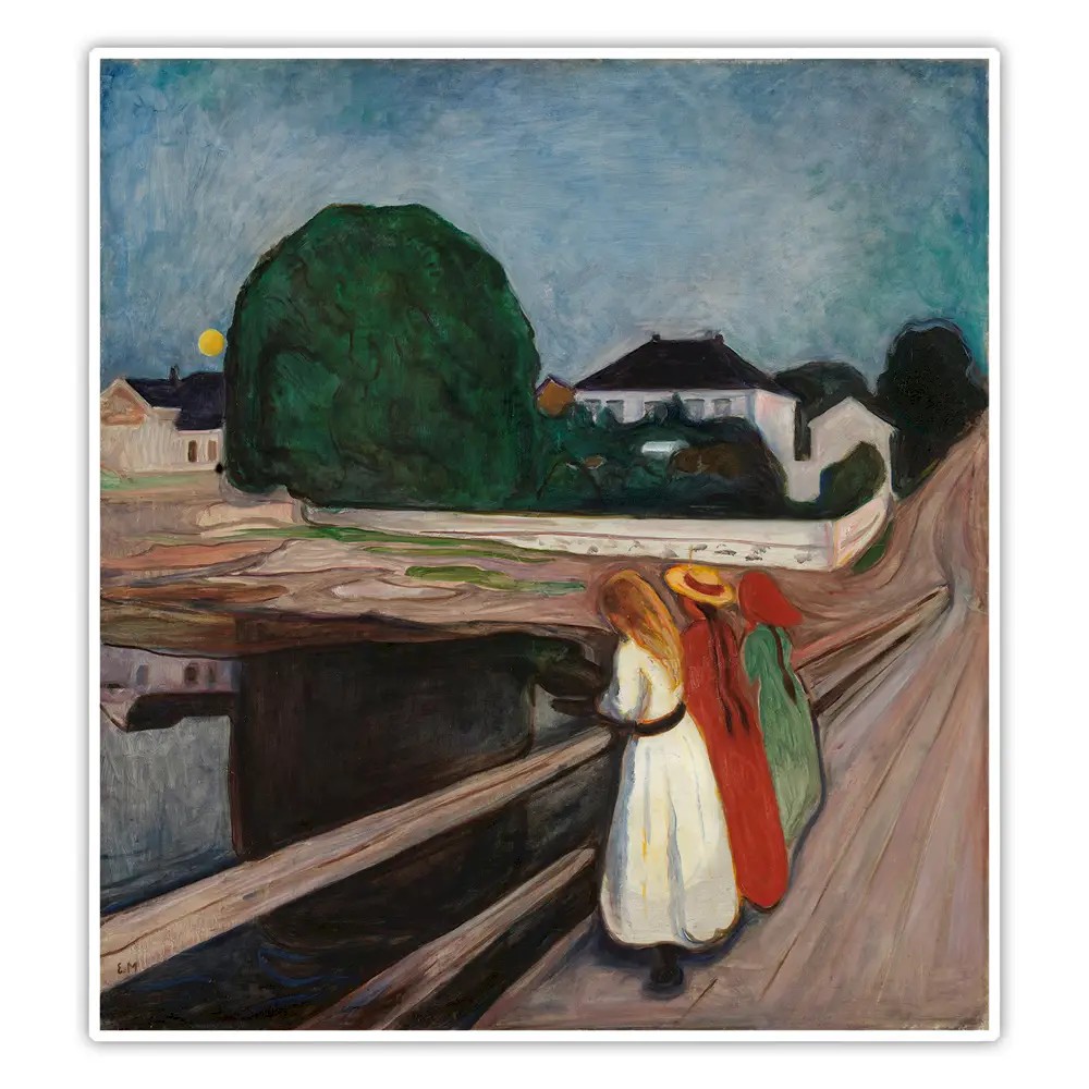 Köprüdeki Kızlar - Edvard Munch Poster