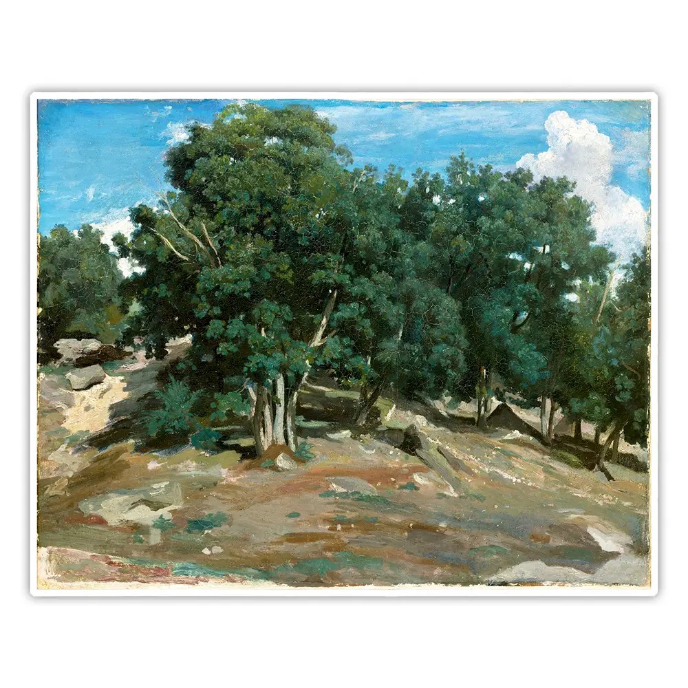 Fontainebleau: Bas-Bréau'daki Meşe Ağaçları - Camille Pissarro Poster