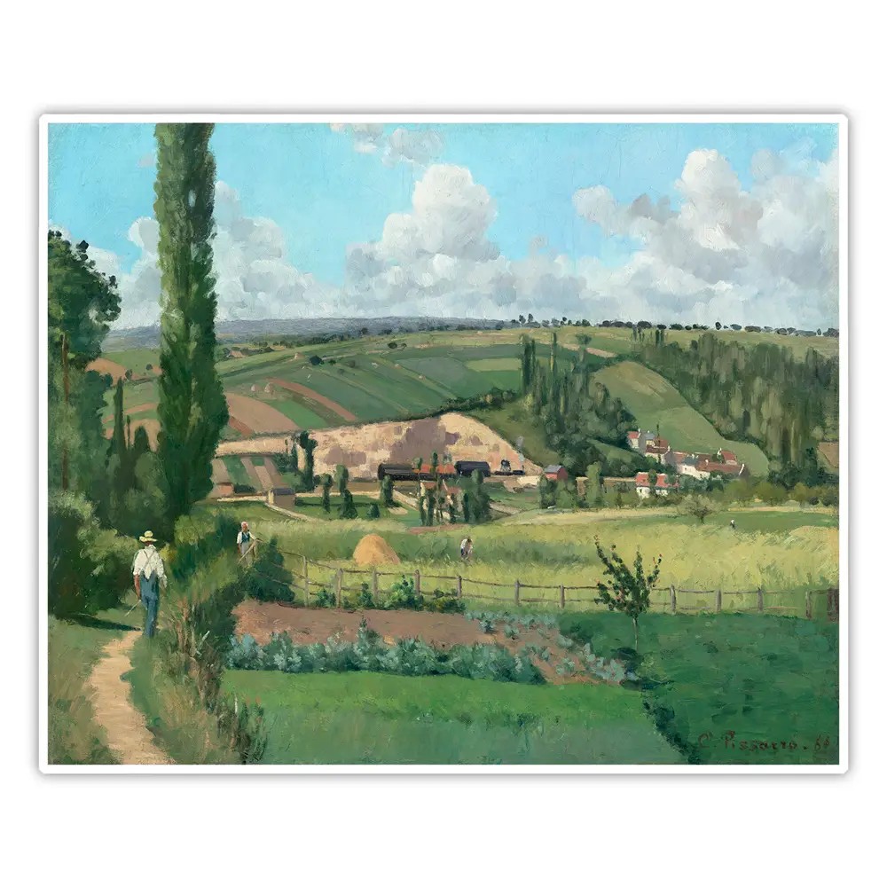 Pontoise, Les Pâtis'de Manzara - Camille Pissarro Poster