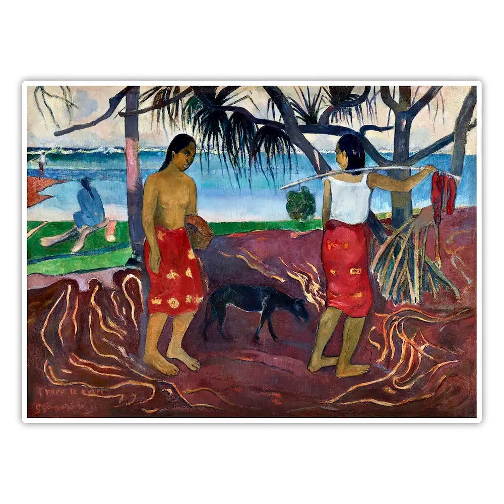 Pandanus Ağacı Altında - Paul Gauguin Poster