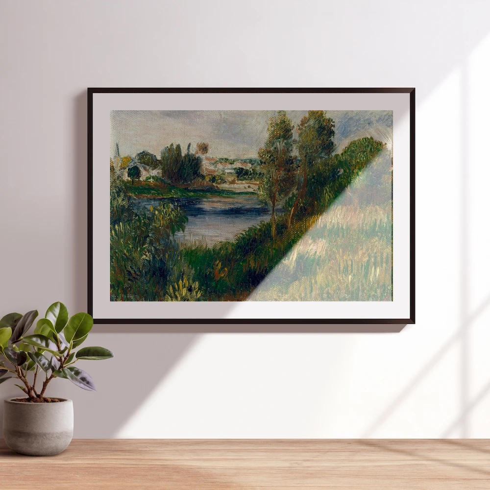 Vétheuil'de Manzara - Pierre Auguste Renoir Poster