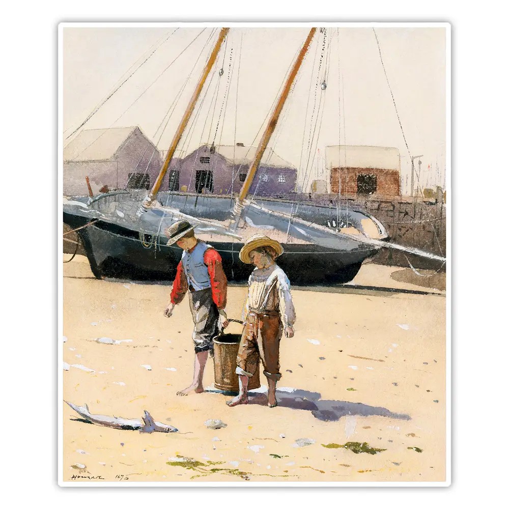İstiridye Sepeti - Winslow Homer Poster