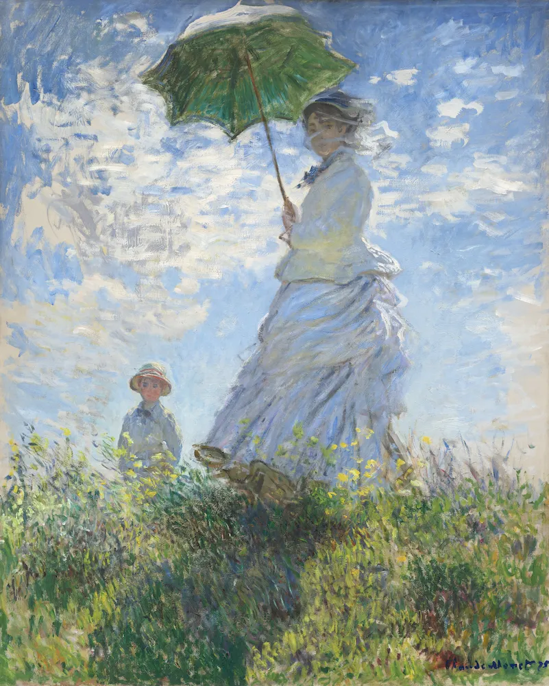 Şemsiyeli Kadın - Claude Monet Poster