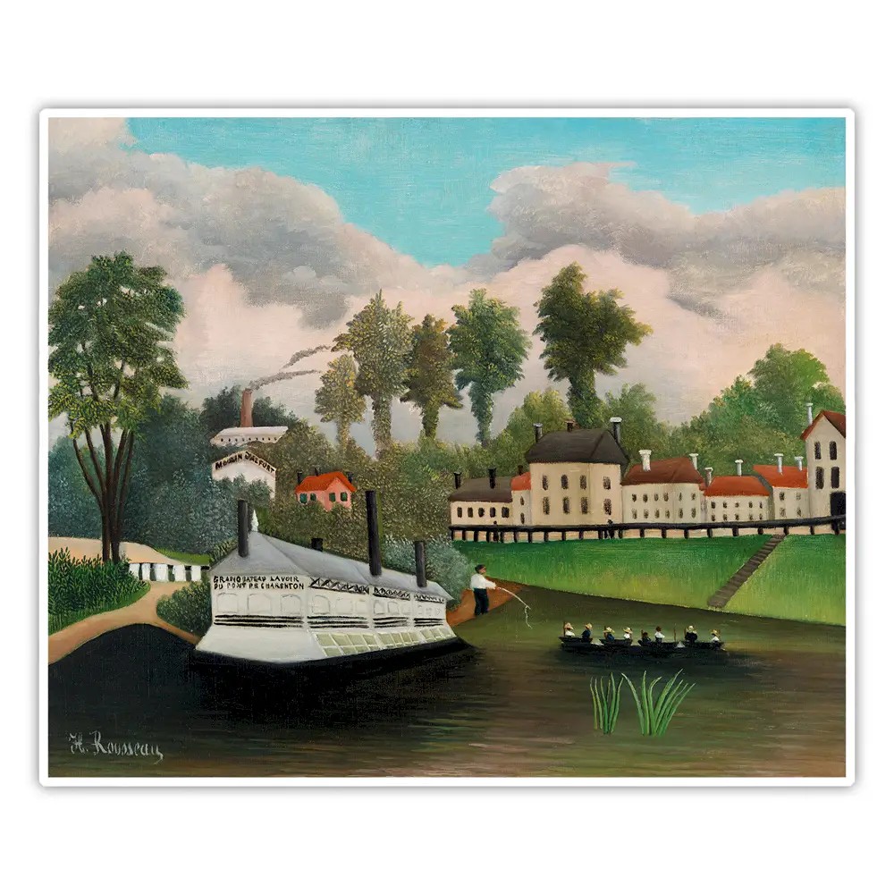 Charenton Köprüsü Çamaşır Teknesi -  Henri Rousseau Poster