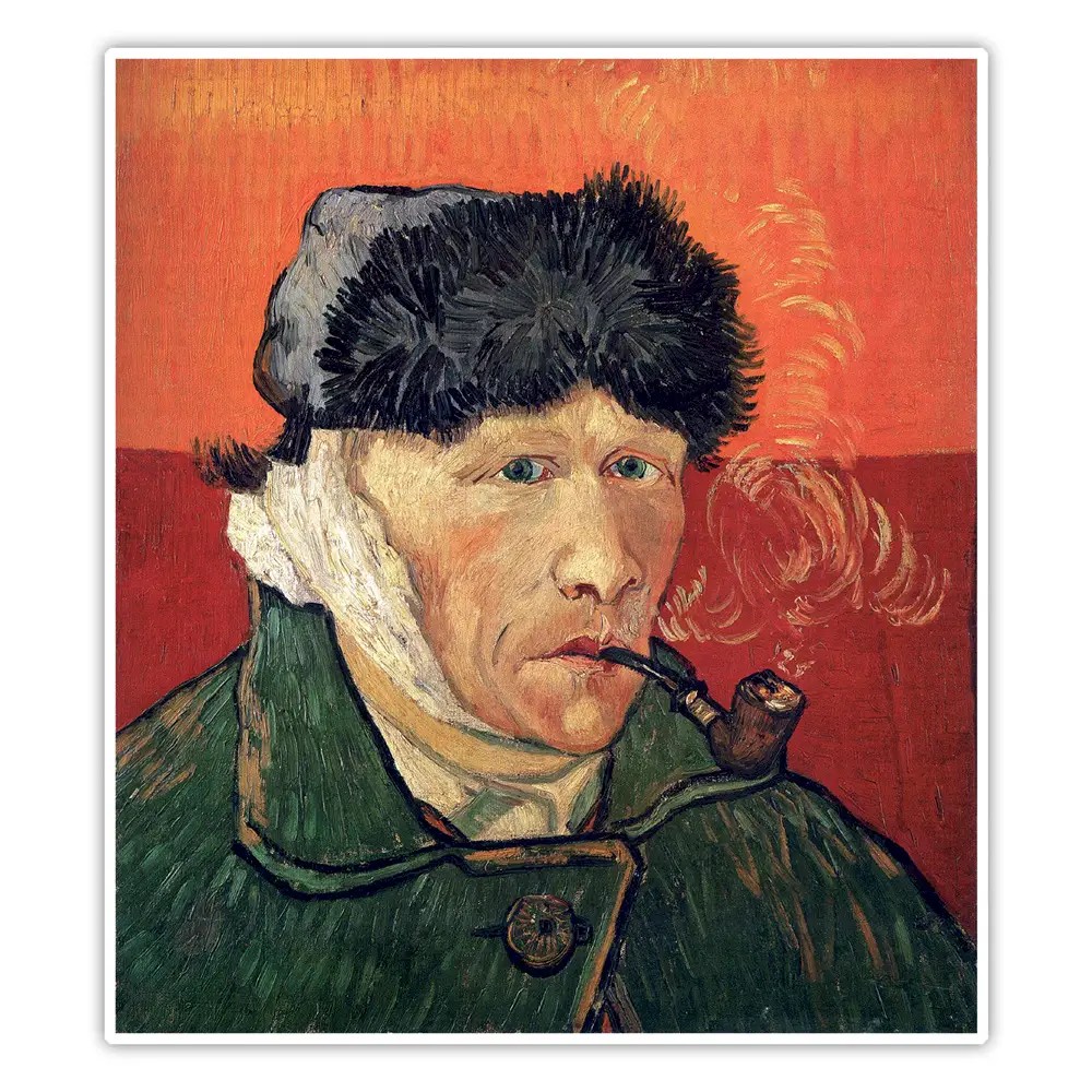 Bandajlı Kulak ve Pipo ile Otoportre - Vincent van Gogh Poster
