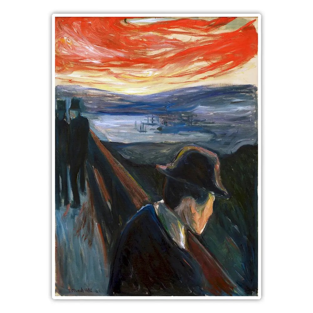 Gün Batımında Hasta Ruh Hali, Umutsuzluk - Edvard Munch Poster