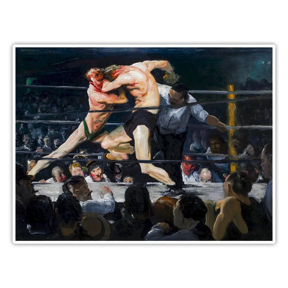 Sharkey's'de Boks Maçı - George Bellows Poster