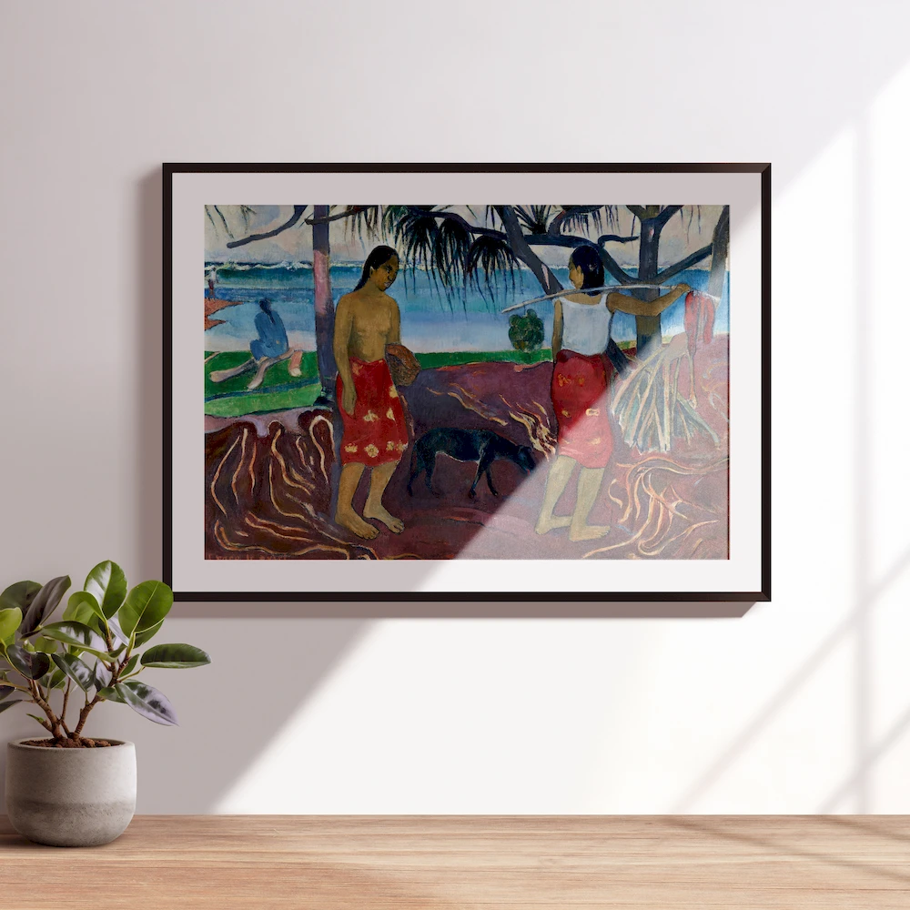 Pandanus Ağacı Altında - Paul Gauguin Poster
