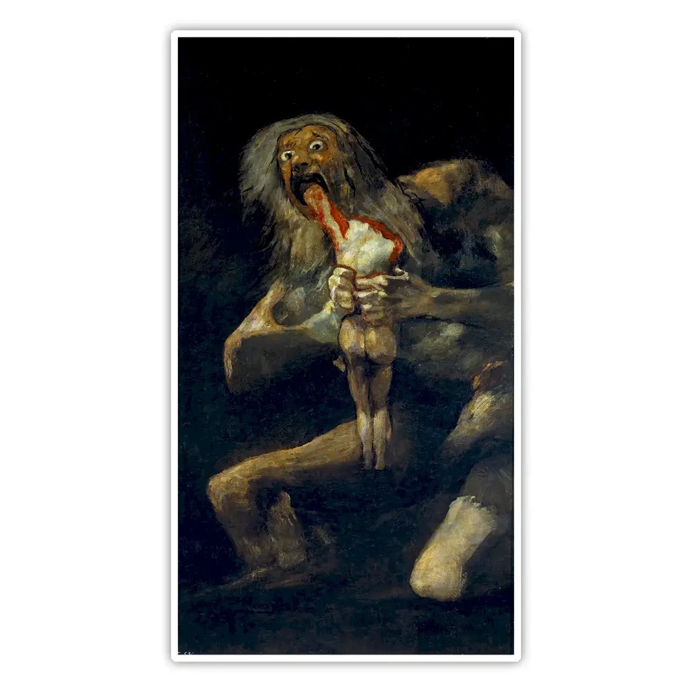 Çocuklarını Yiyen Satürn - Francisco de Goya Poster