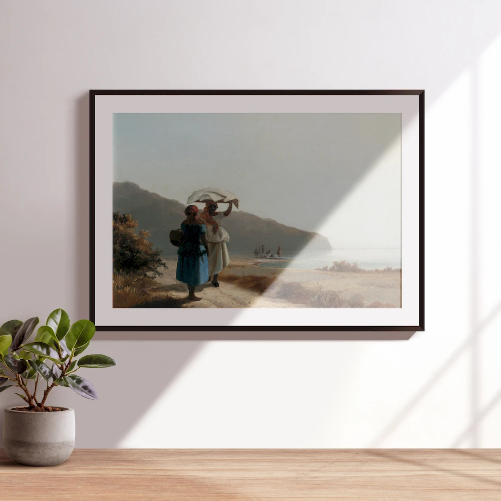 Deniz Kenarında Sohbet Eden Kadınlar, St. Thomas - Camille Pissarro Poster