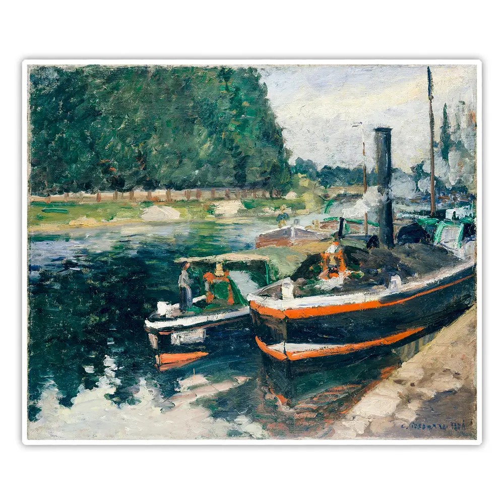 Pontoise'daki Mavnalar - Camille Pissarro Poster