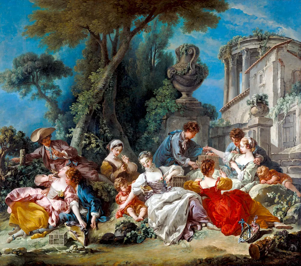 Kuş Avcıları - François Boucher Poster