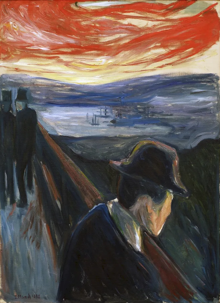 Gün Batımında Hasta Ruh Hali, Umutsuzluk - Edvard Munch Poster