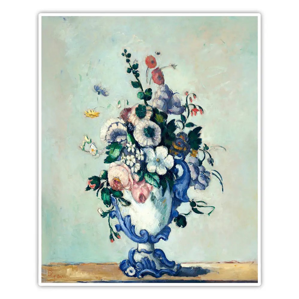 Rokoko Vazoda Çiçekler - Paul Cézanne Poster