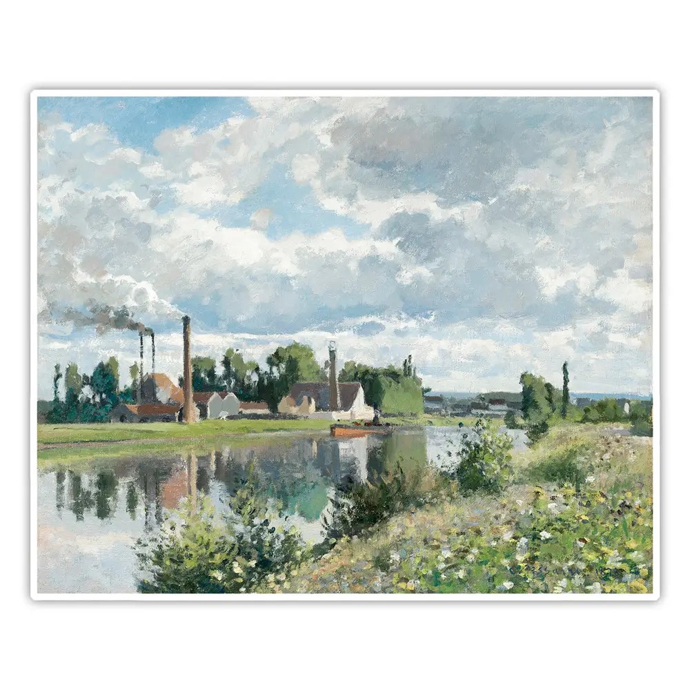 Pontoise Yakınlarında Oise Nehri - Camille Pissarro Poster