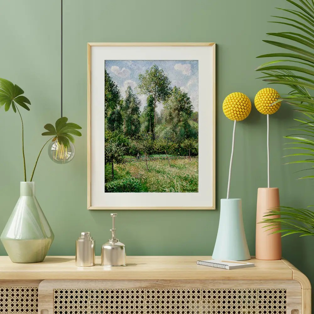 Eragny'deki Kavaklar - Camille Pissarro Poster