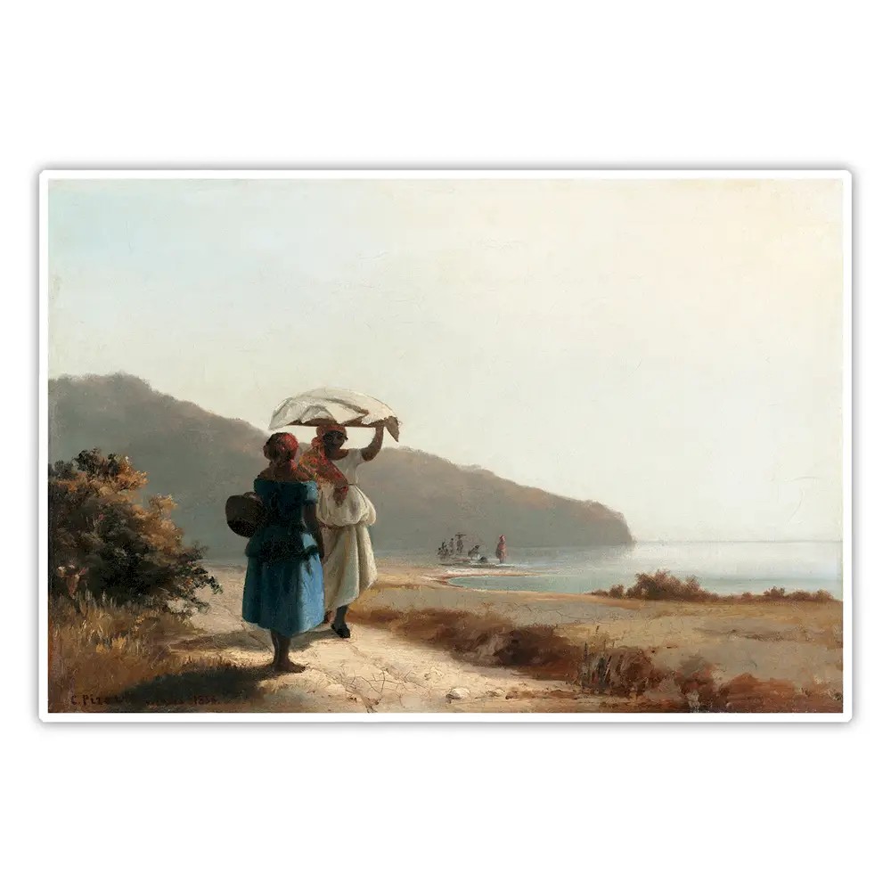 Deniz Kenarında Sohbet Eden Kadınlar, St. Thomas - Camille Pissarro Poster