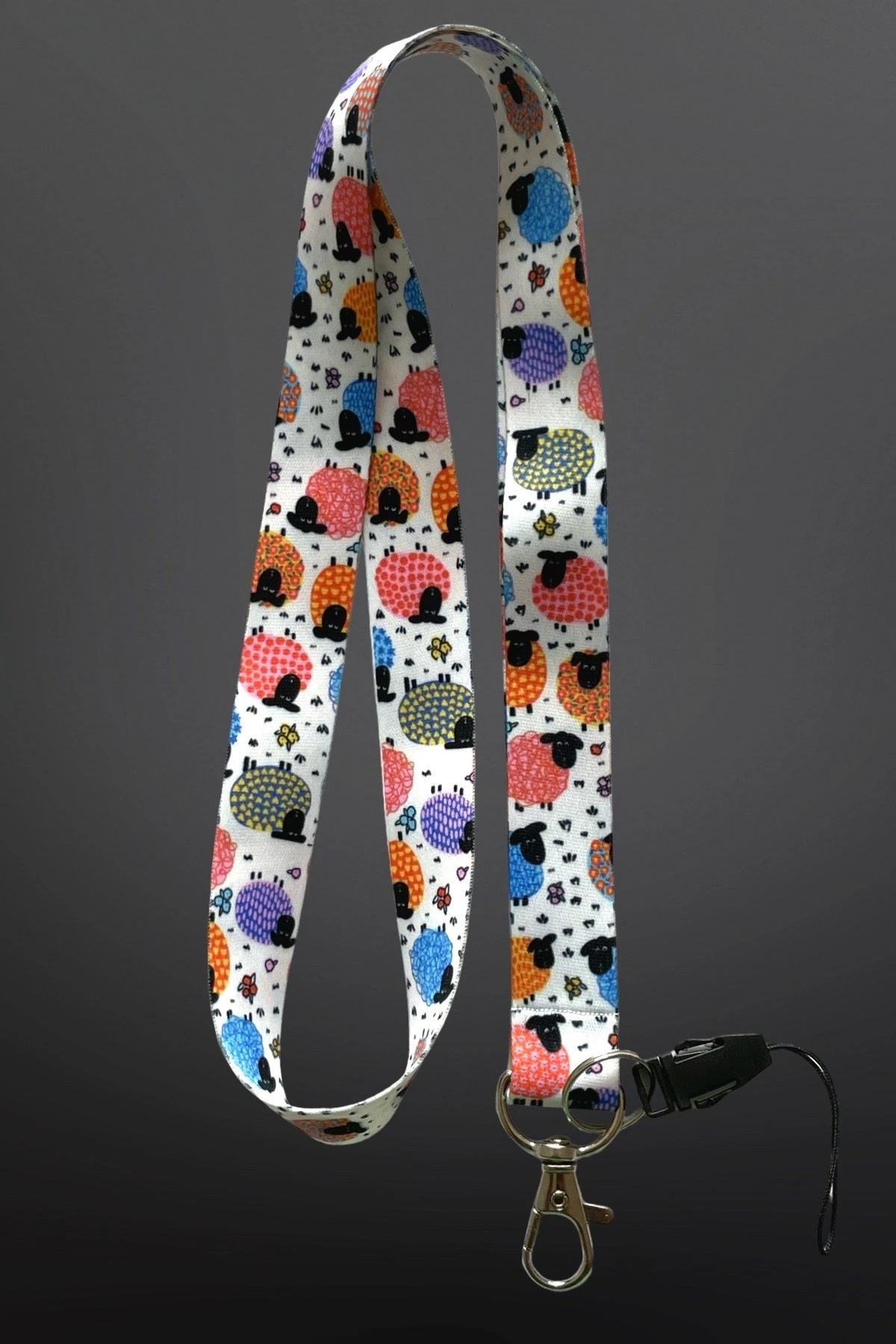 Renkli Koyunlar Boyun ipi Yaka Kartı Askısı