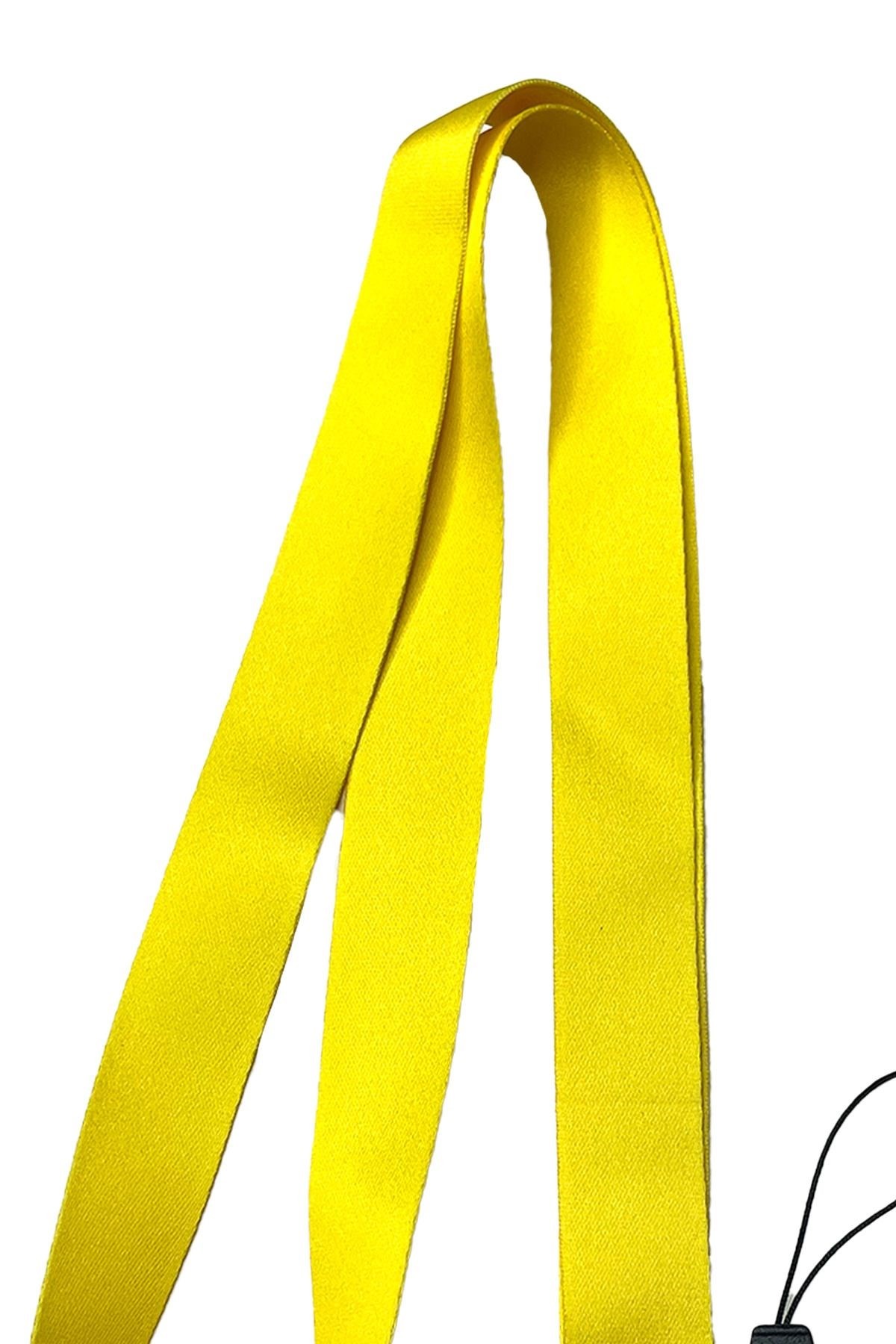 Sarı Basic Boyun ipi Telefon Askısı Lanyard
