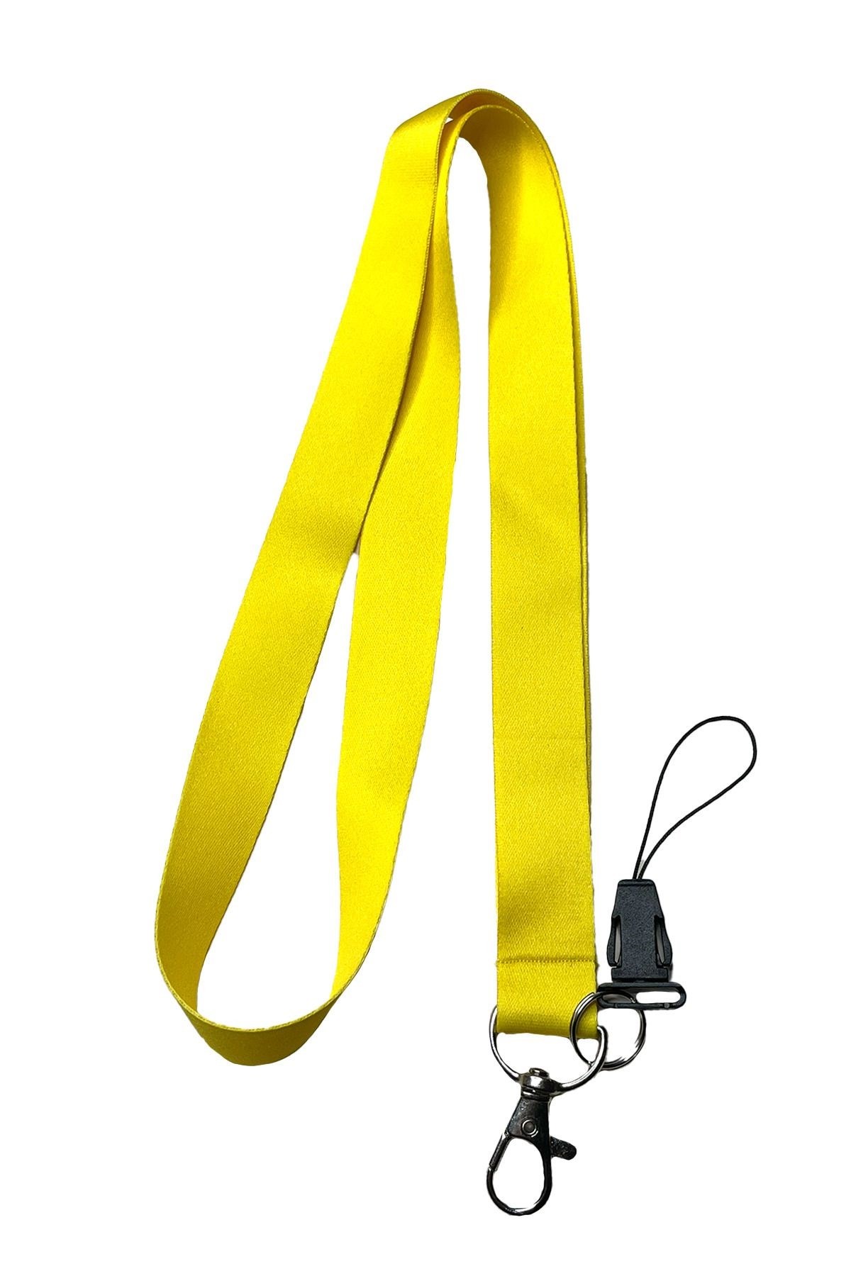 Sarı Basic Boyun ipi Telefon Askısı Lanyard